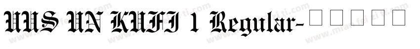 UUS UN KUFI 1 Regular字体转换